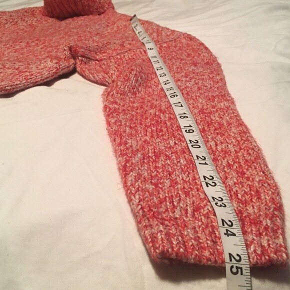 🎯3 for $30🎯 Sweater Womens XXL pink white heather turtleneck 80s 90s Oversized - Picture 5 of 7